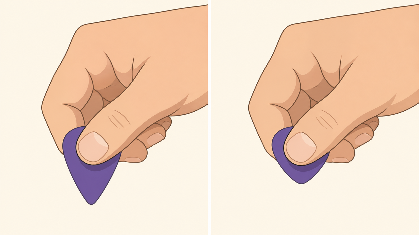 お箸の長さとピックの持ち方の関係