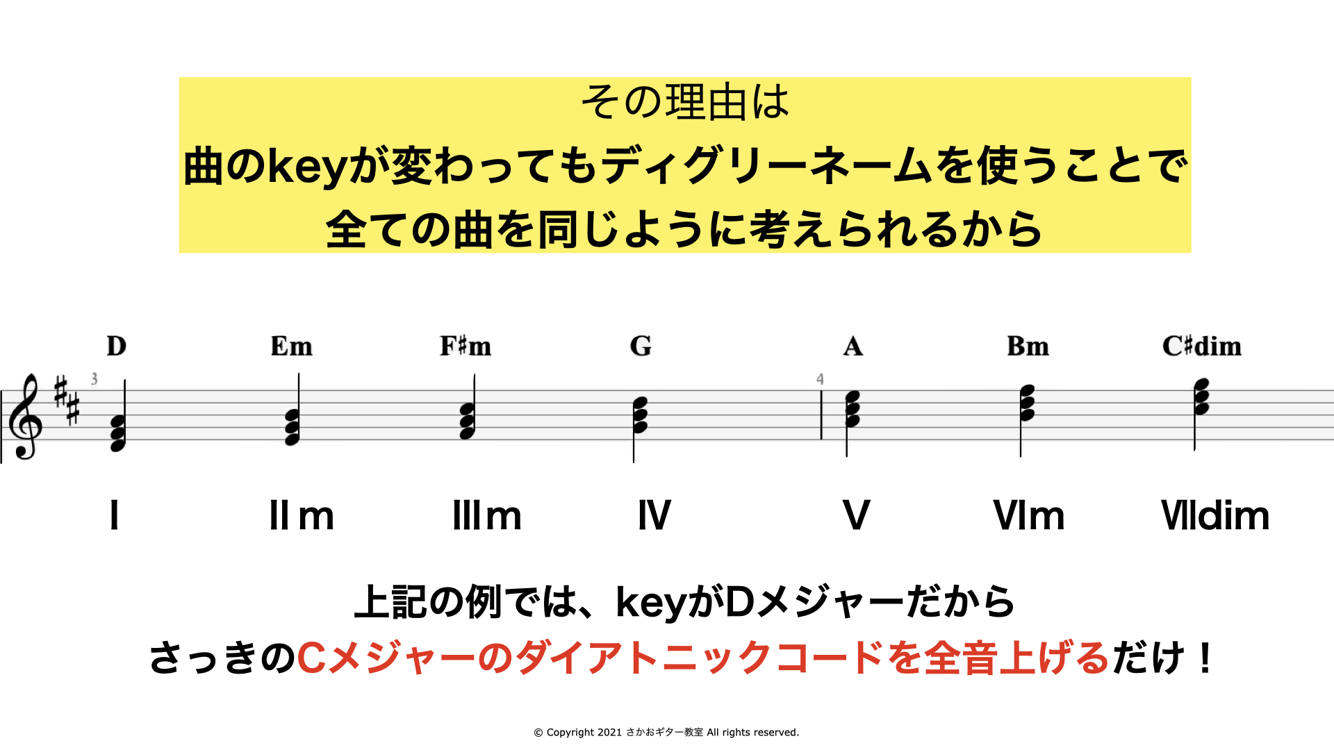 ディグリーネームを使う理由 - keyが変わっても同じように考えられる