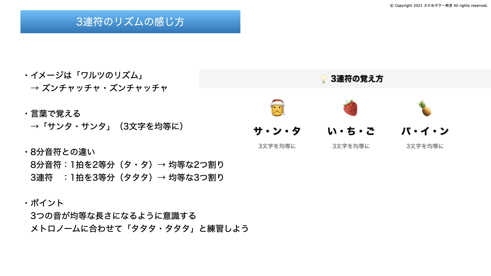 3連符のリズムの感じ方
